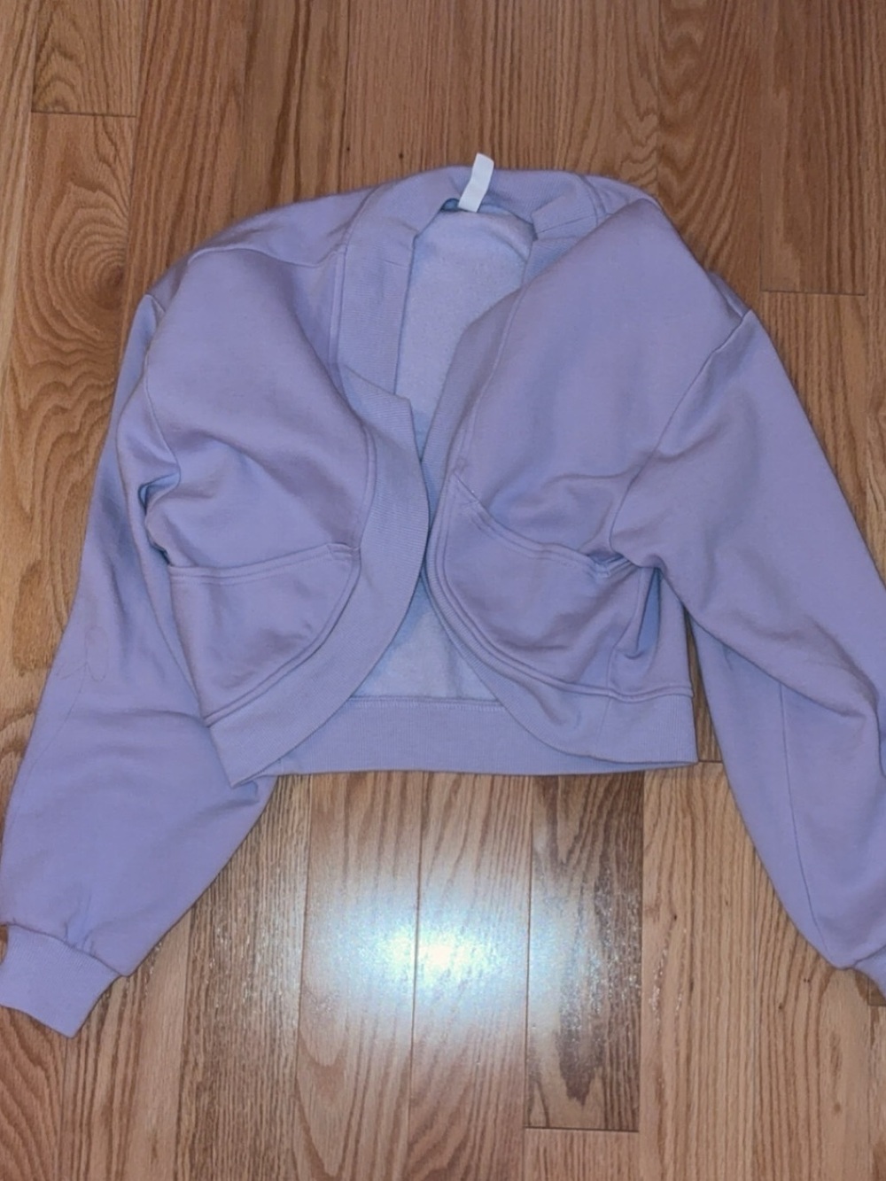 Zella Lavender Cropped Crewneck Sweatshirt